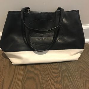 Coach Black and White Medium Tote - GUC
